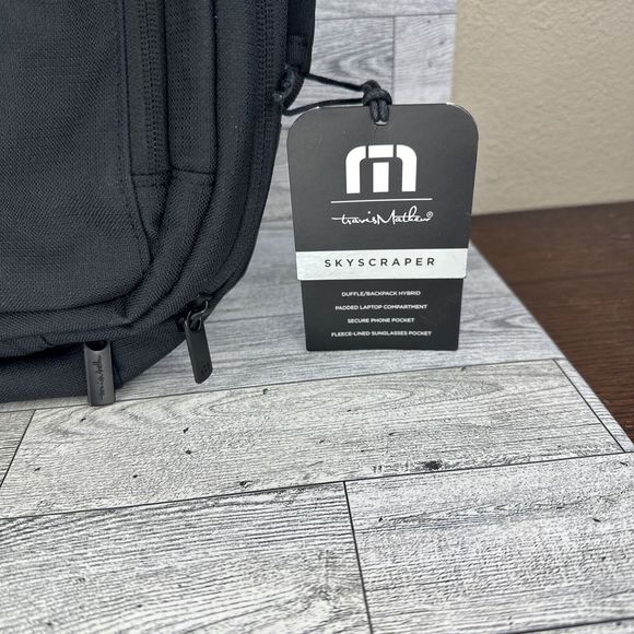Black Travis Mathew Skyscraper Backpack New Duffle/Backpack 7.1 x 12.6 x 19.5in - Picture 2 of 11